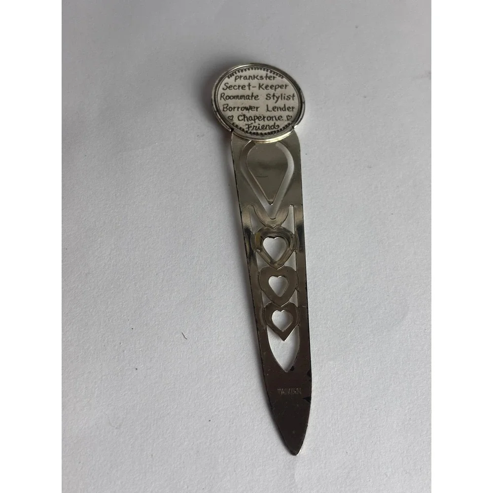 Brighton Sister Heart Silver Tone Metal Bookmark Engraved Gift Accessory